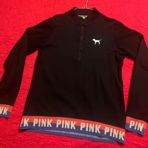 Pink brand half zip sweatshirt